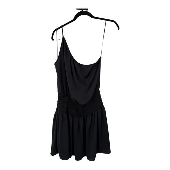 Ramy Brook Leah one shoulder minidress dress black size Large L - Picture 2 of 9